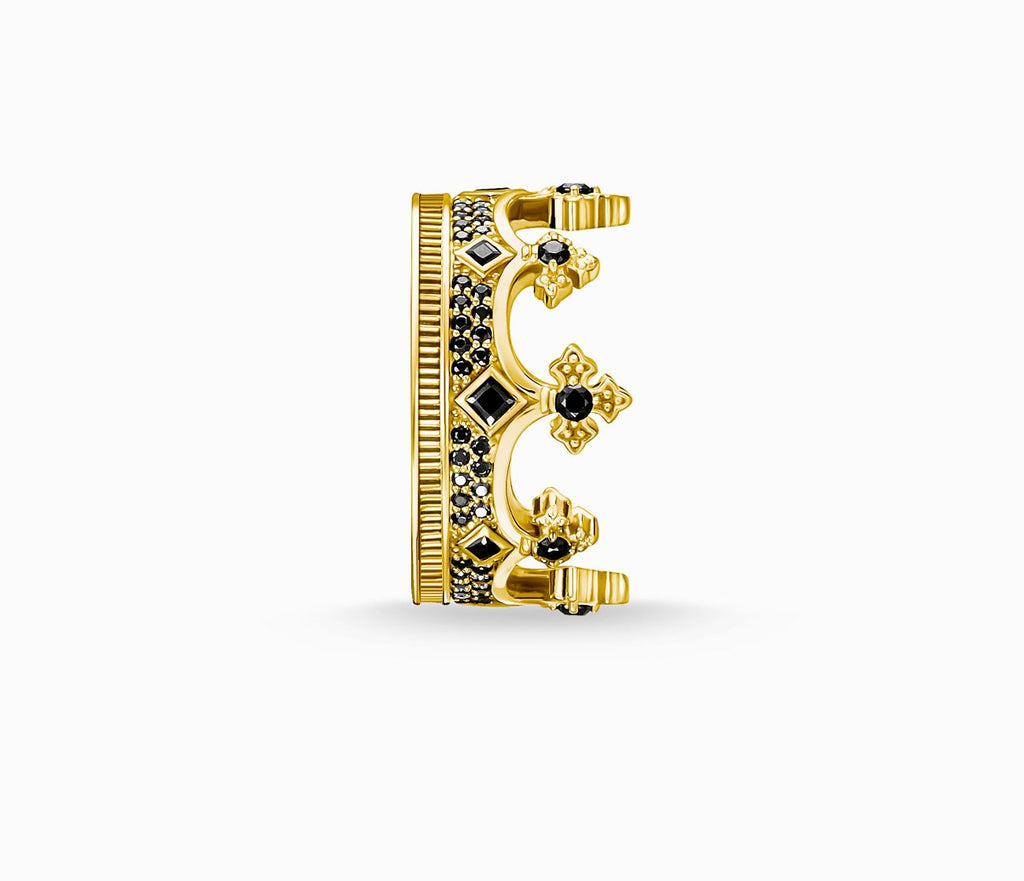 925 Crown Ring Zirconia 18k - KAYF
