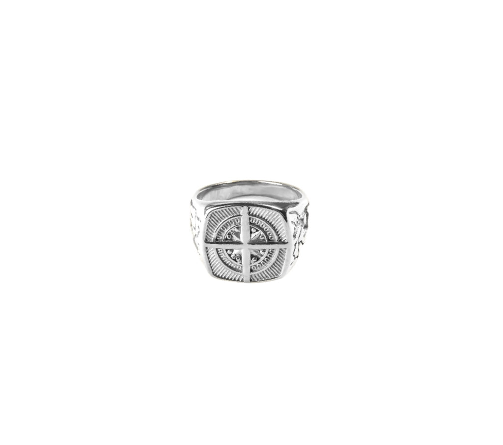 Compass Signet Ring (Silver) - KAYF