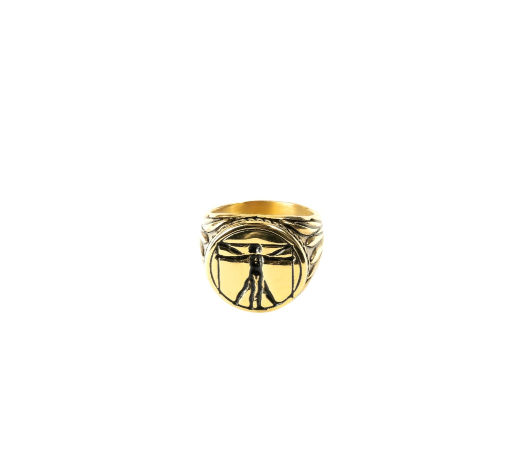 Vitruvian Signet Ring (Gold) - KAYF
